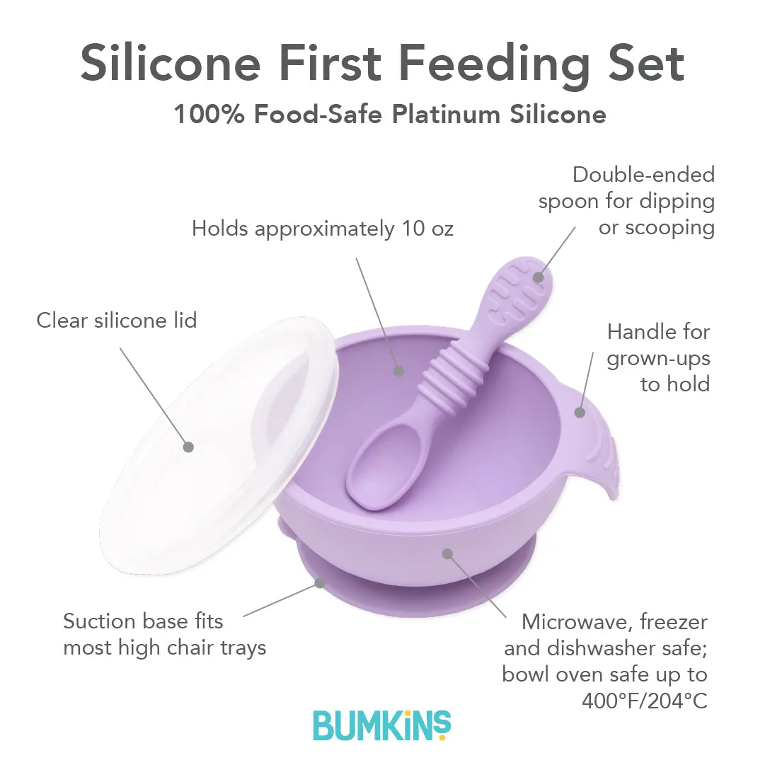 Silicone First Feeding Set: Lavender