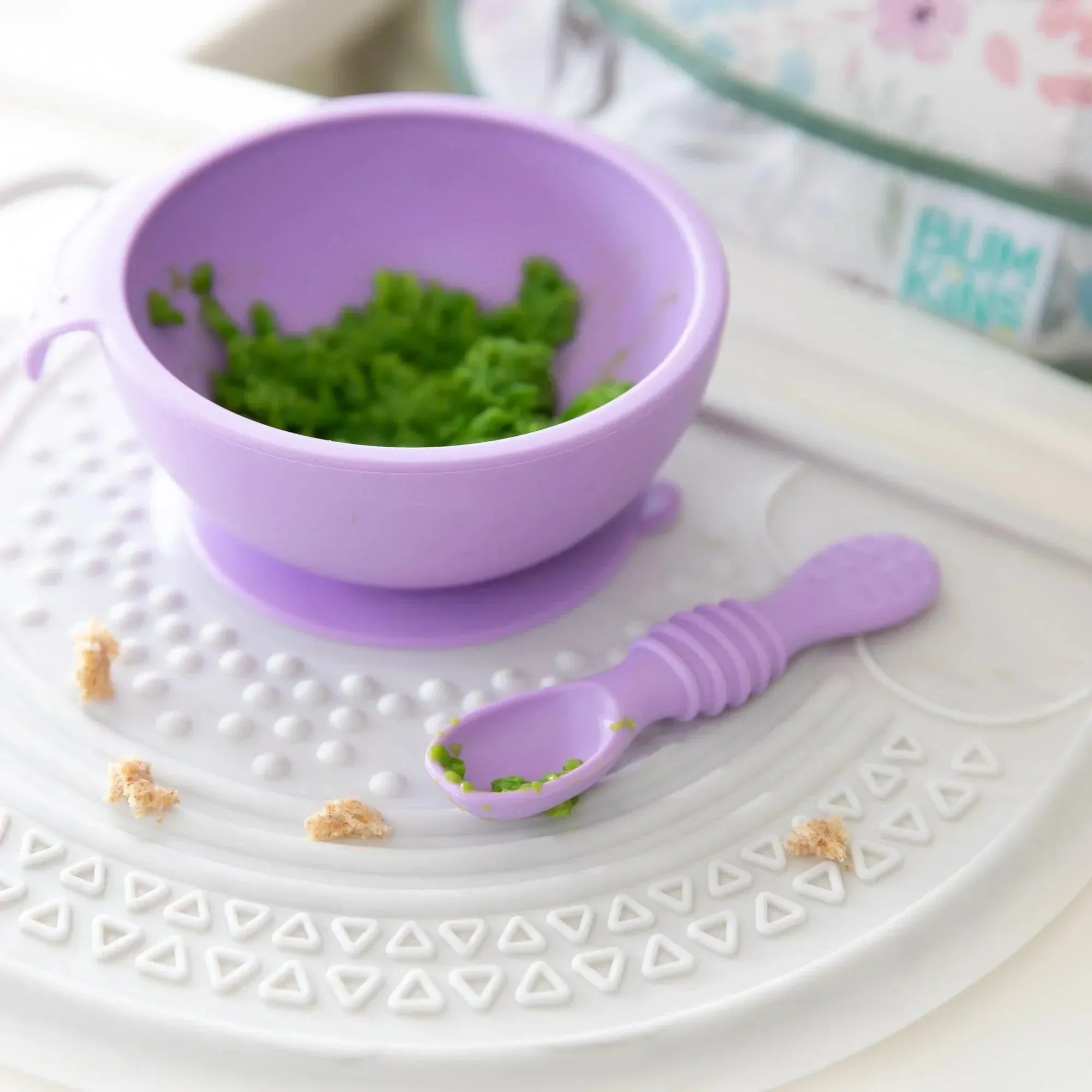 Silicone First Feeding Set: Lavender