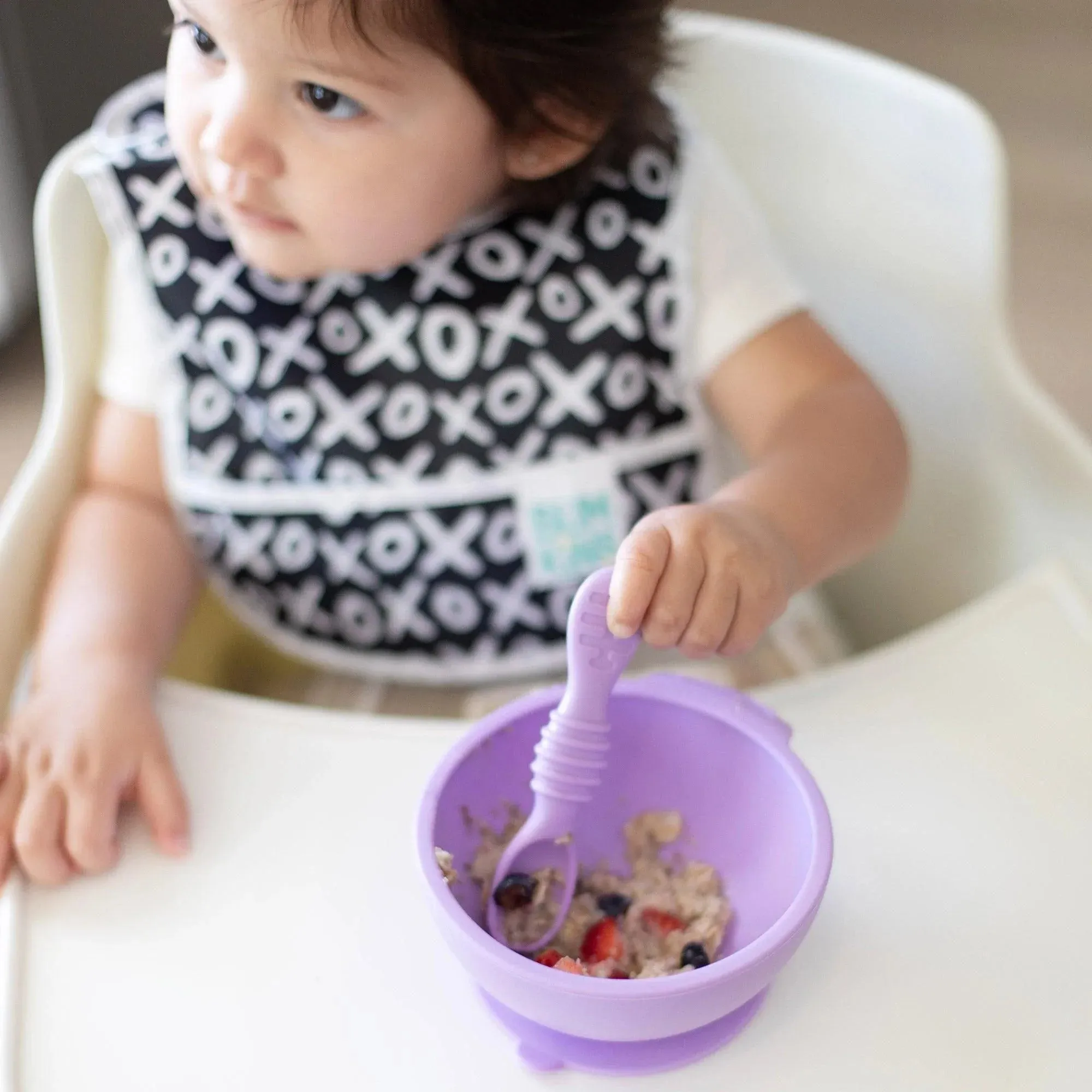 Silicone First Feeding Set: Lavender