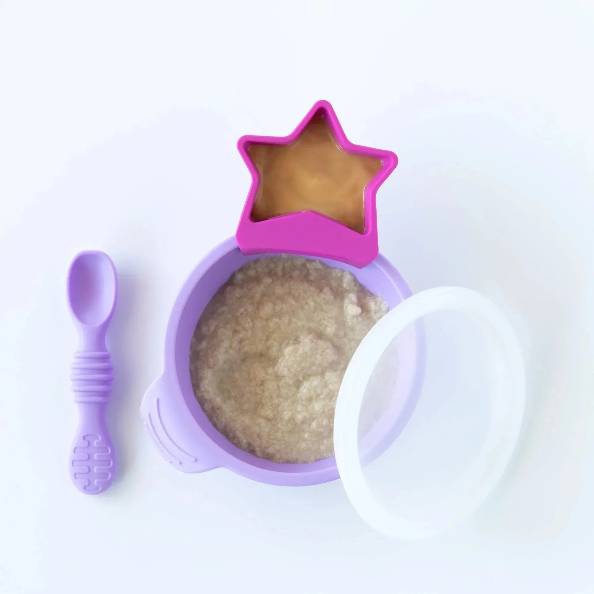 Silicone First Feeding Set: Lavender