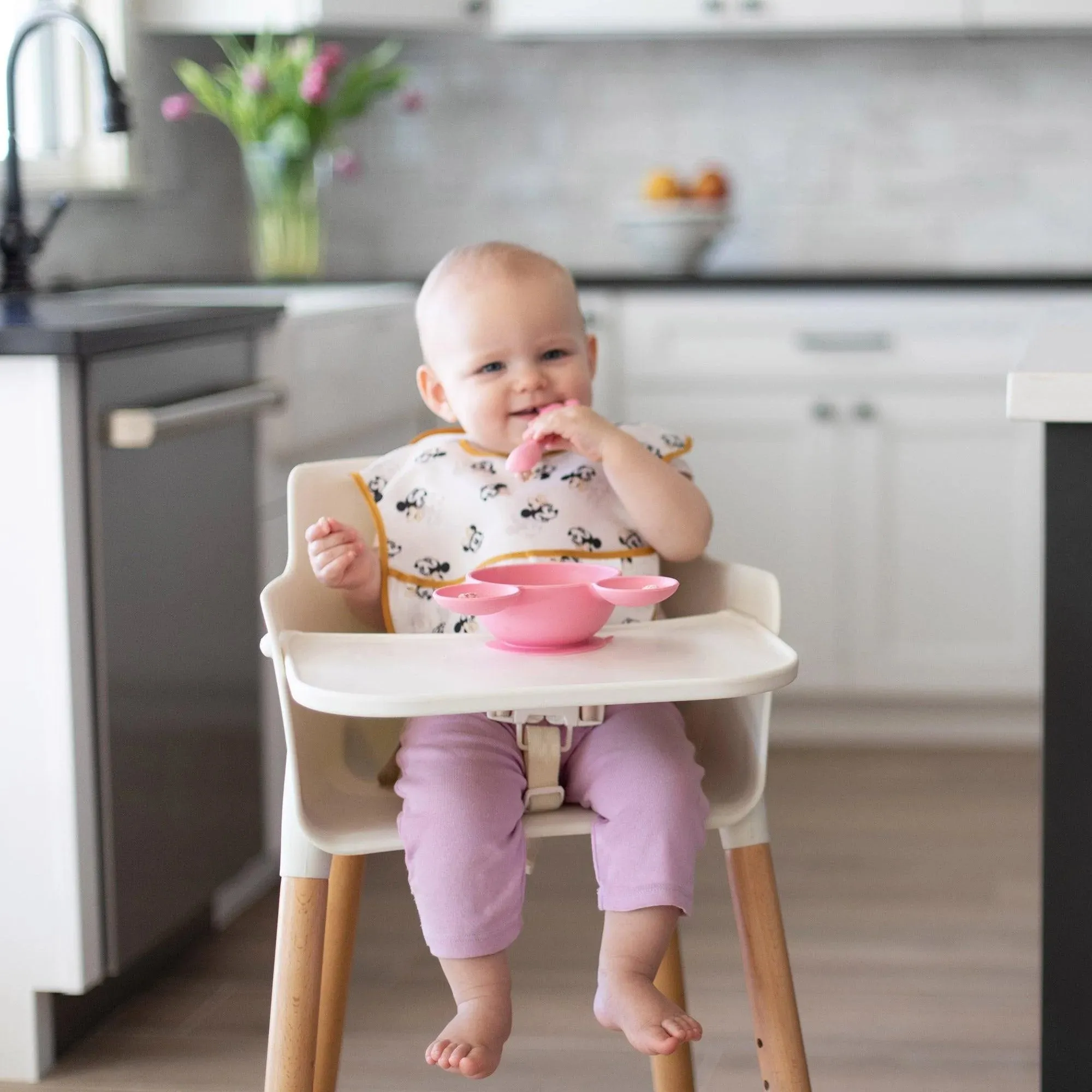 Silicone First Feeding Set: Minnie Mouse