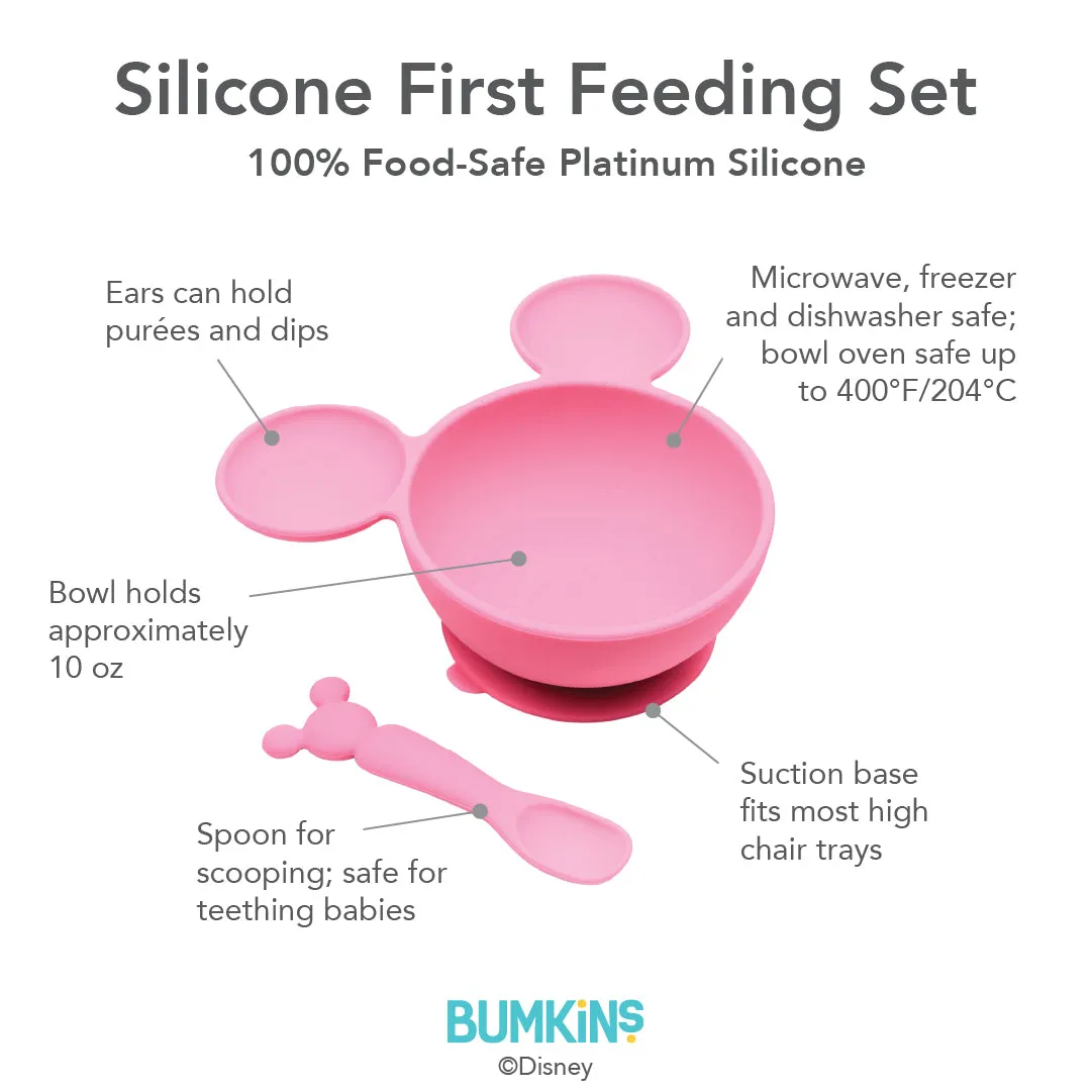 Silicone First Feeding Set: Minnie Mouse