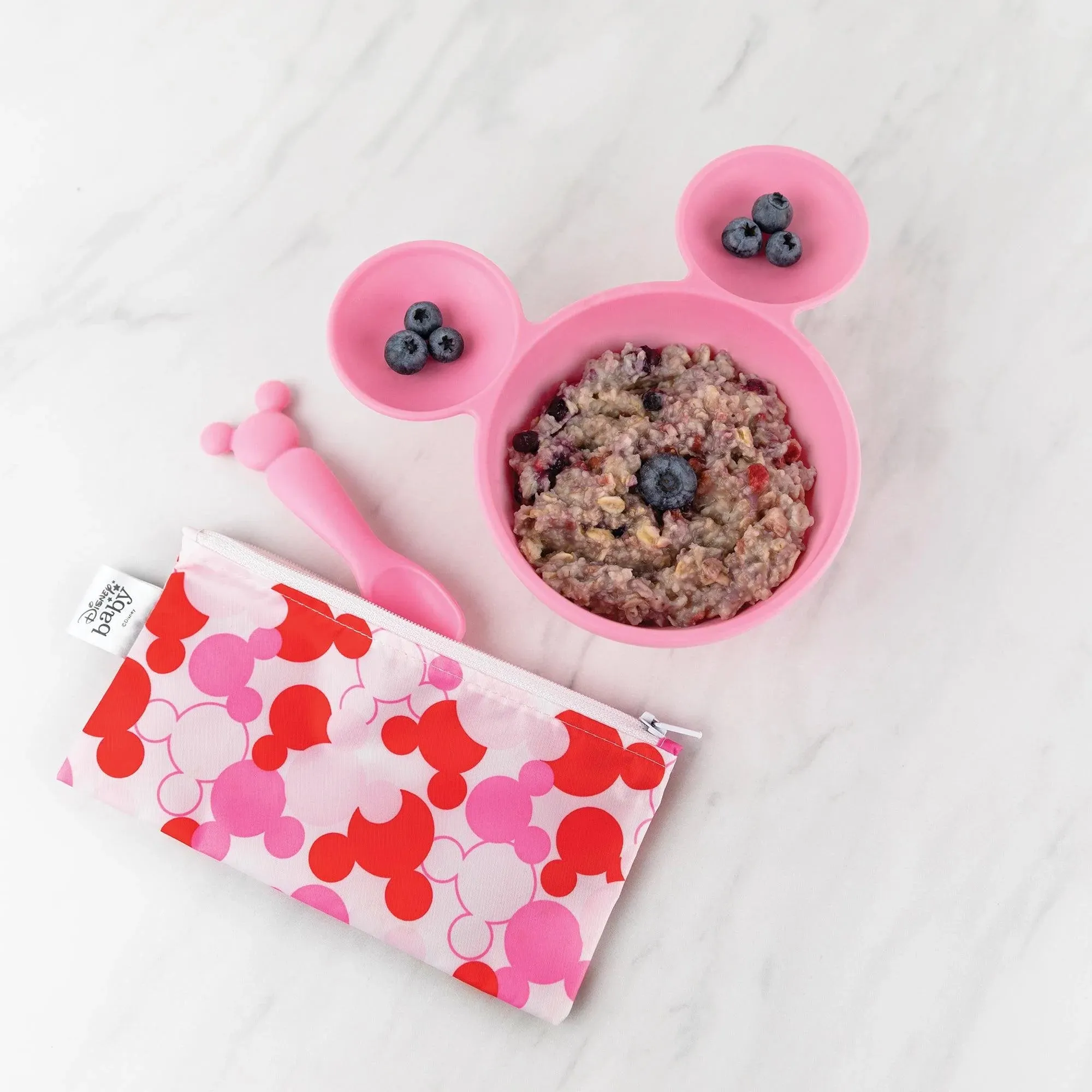 Silicone First Feeding Set: Minnie Mouse