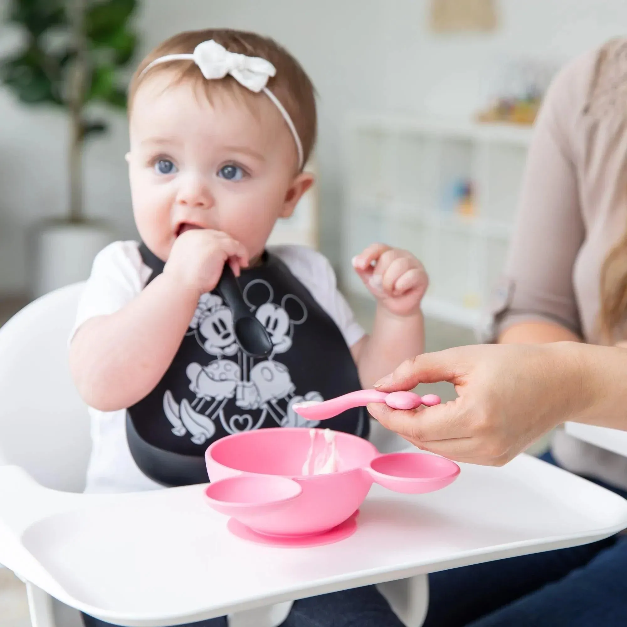 Silicone First Feeding Set: Minnie Mouse