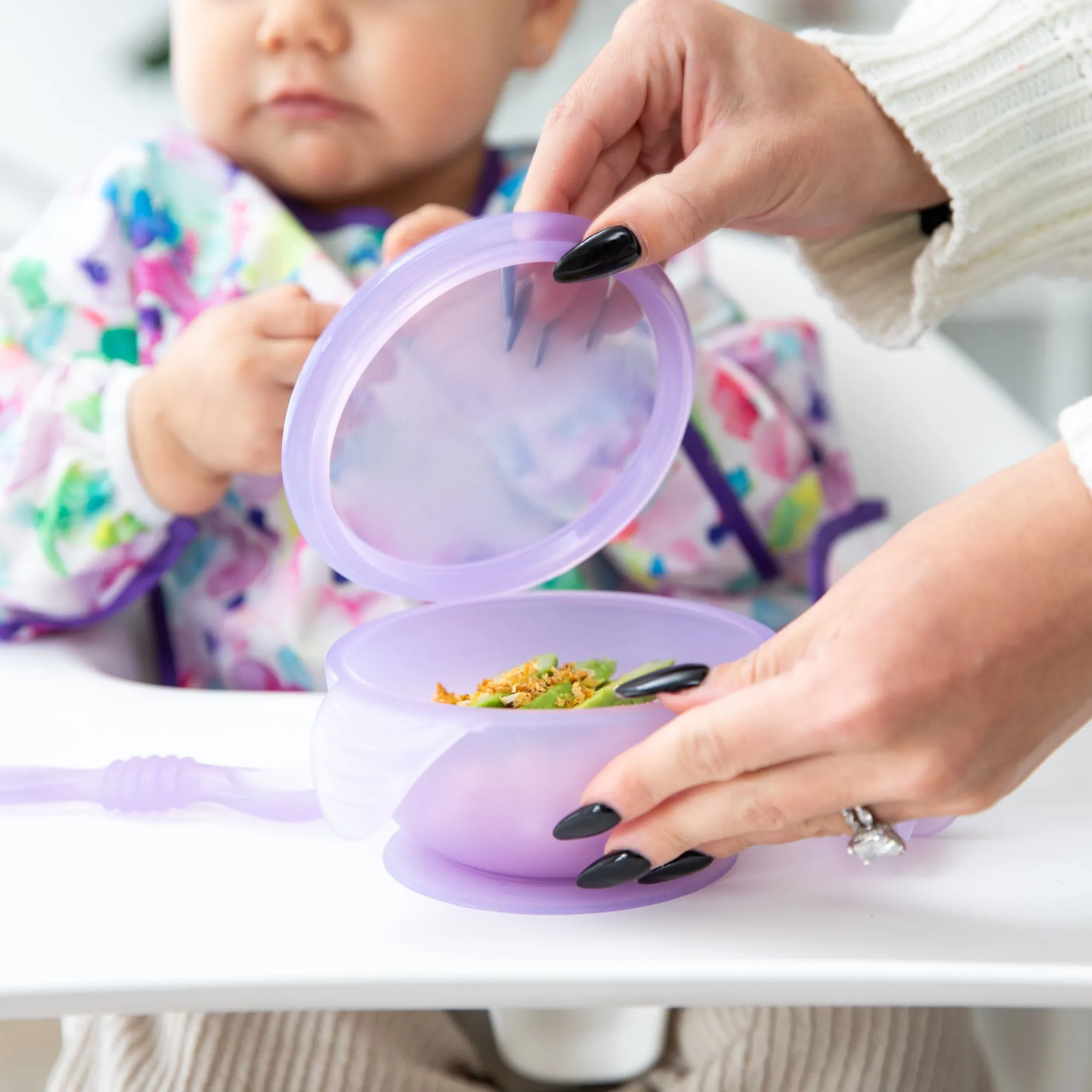 Silicone First Feeding Set: Purple Jelly