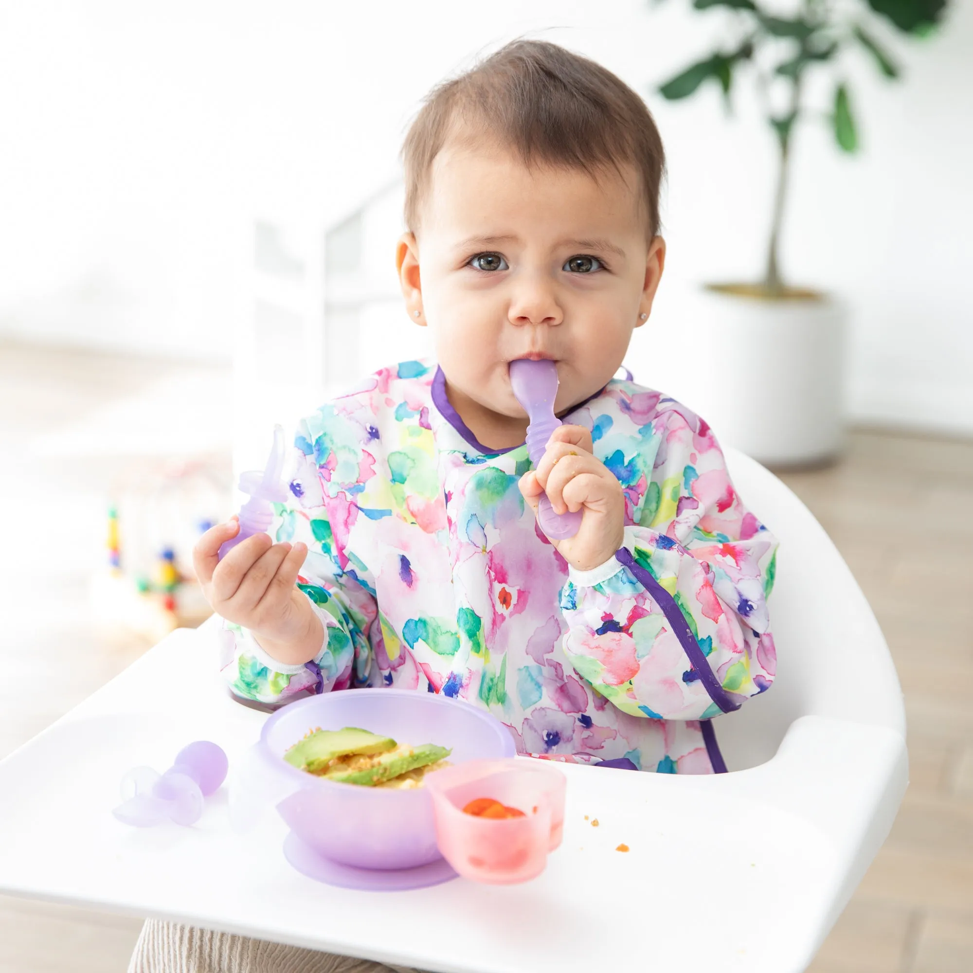 Silicone First Feeding Set: Purple Jelly