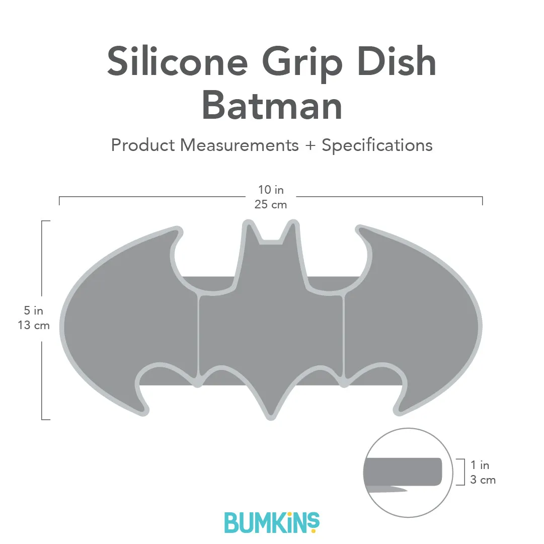 Silicone Grip Dish: Batman Blue