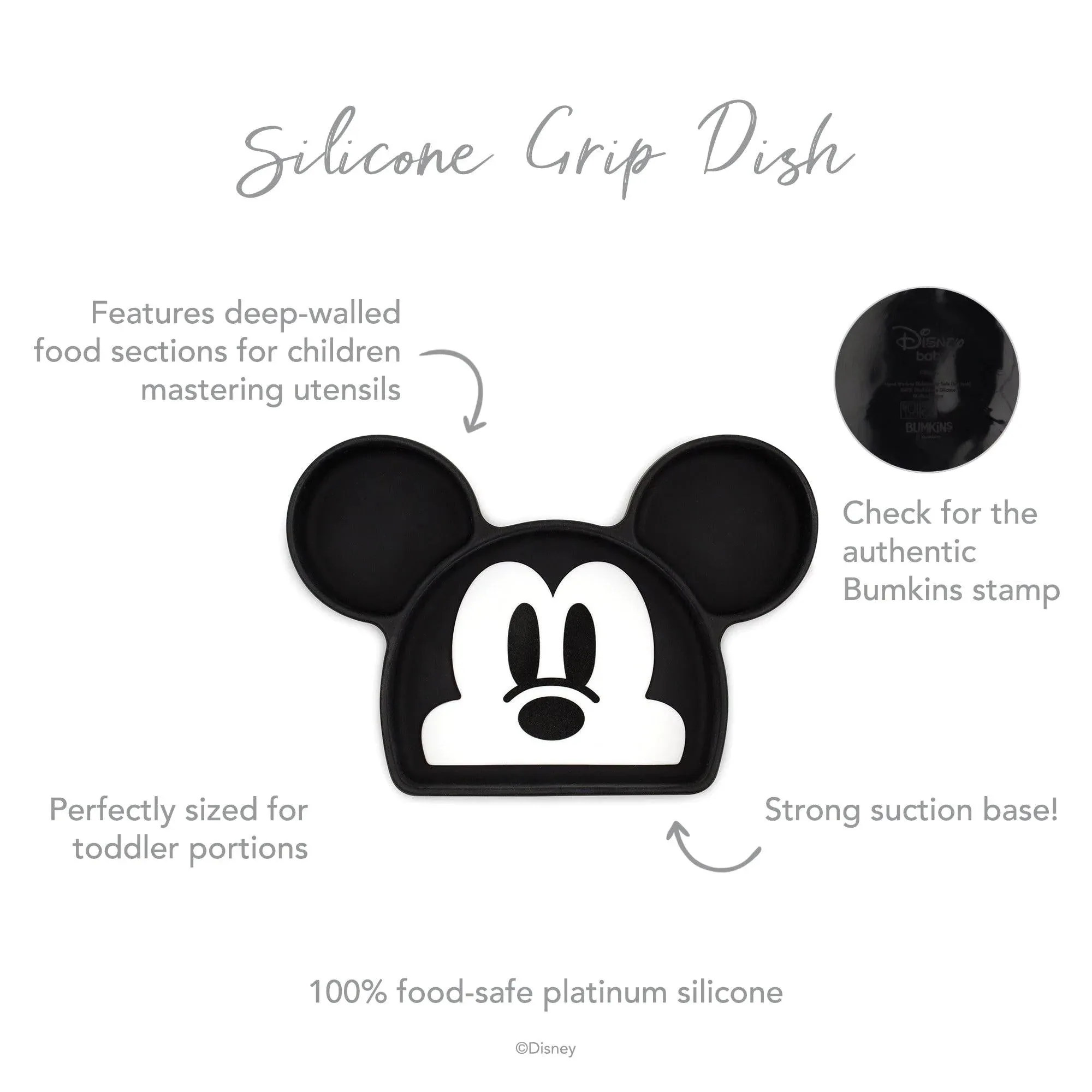 Silicone Grip Dish: Mickey Mouse