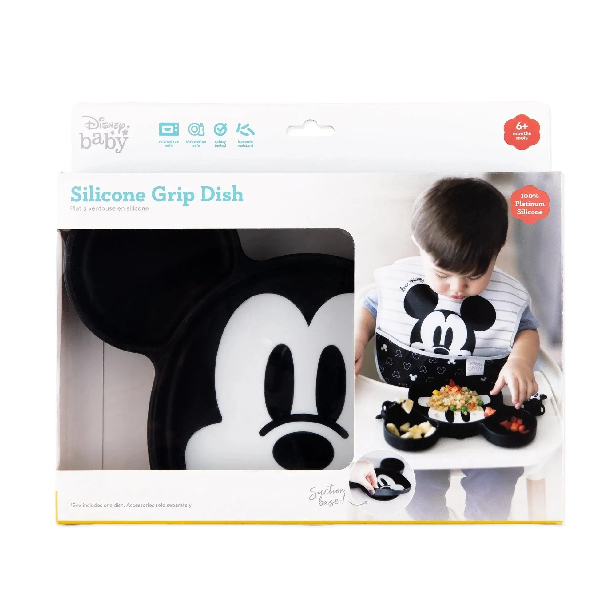 Silicone Grip Dish: Mickey Mouse