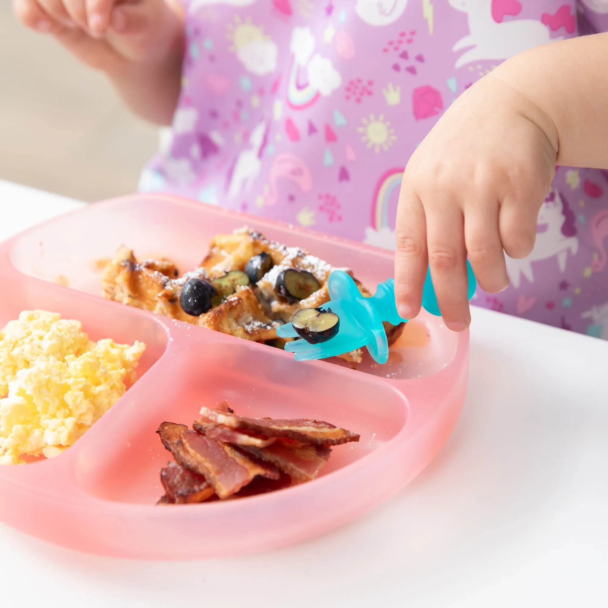 Silicone Grip Dish: Pink Jelly