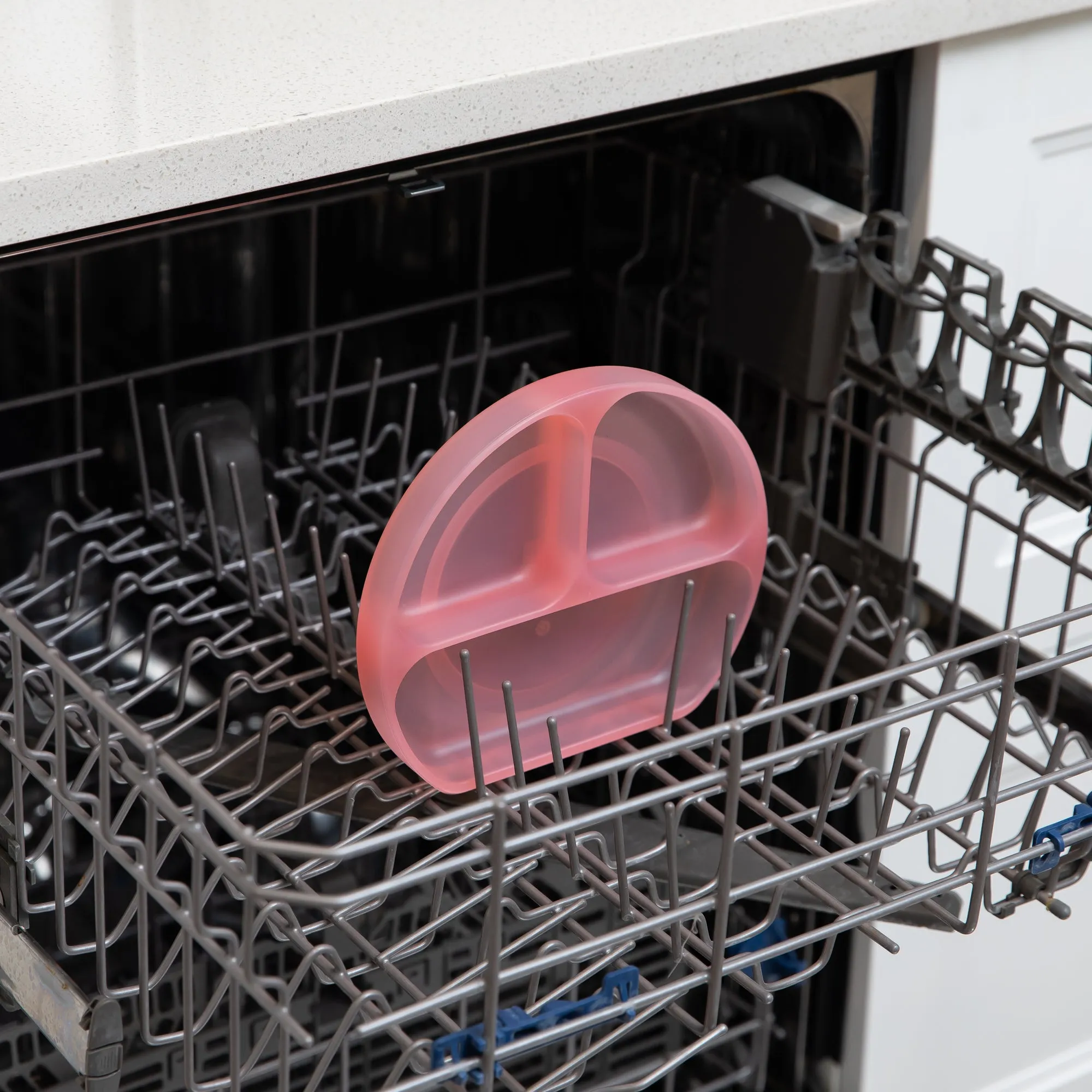 Silicone Grip Dish: Pink Jelly