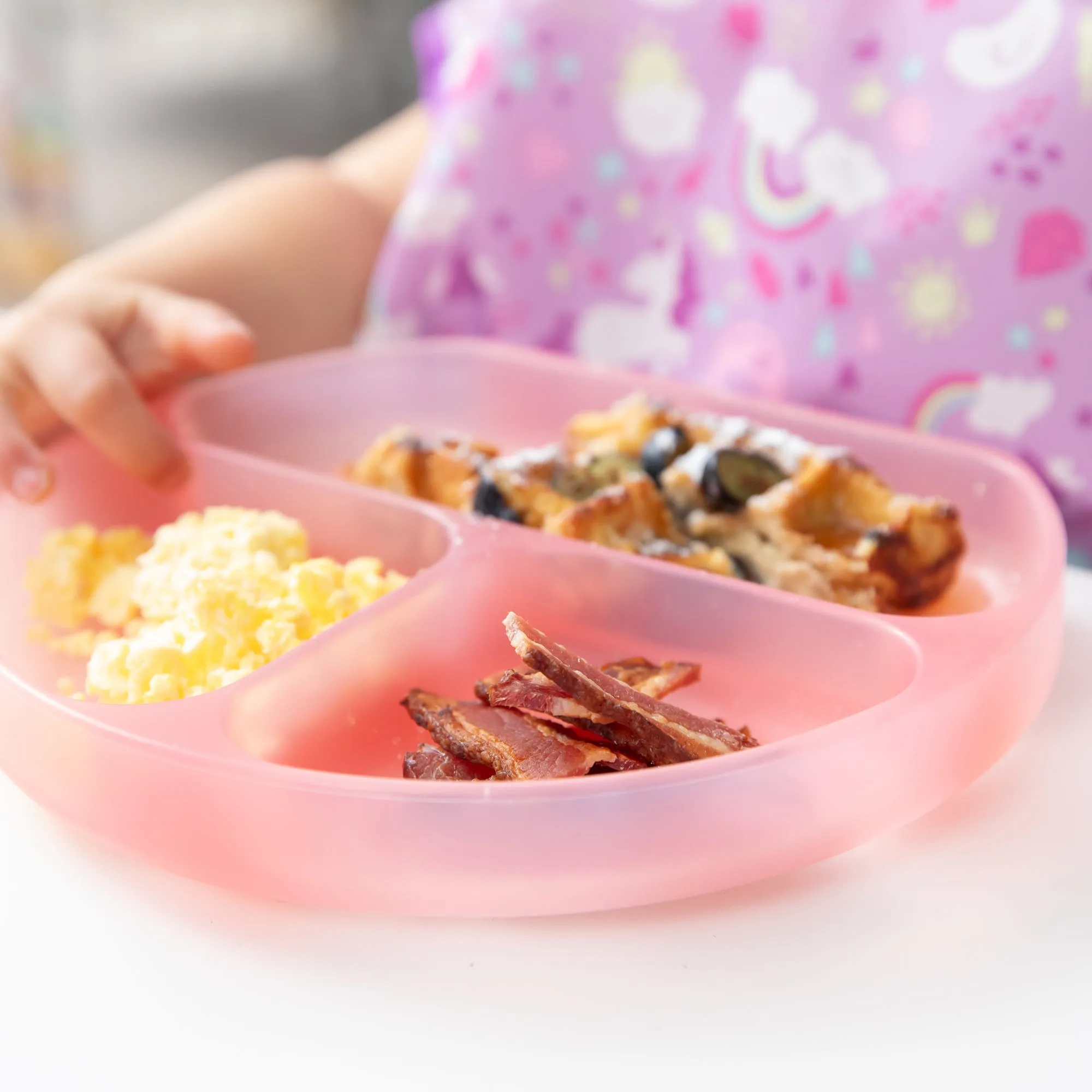 Silicone Grip Dish: Pink Jelly