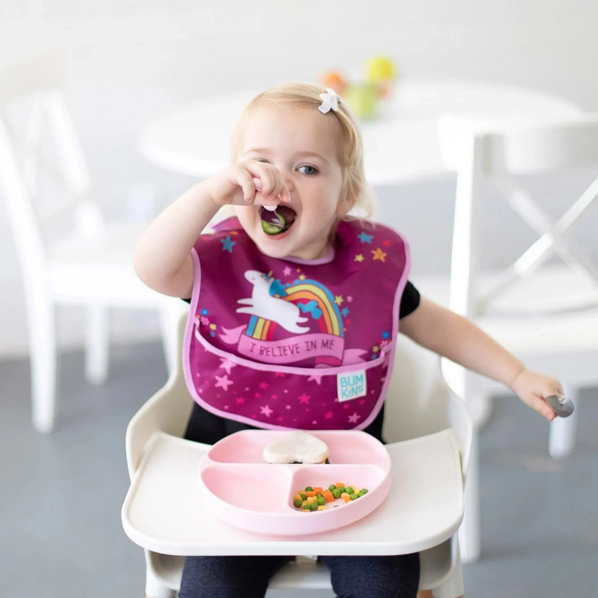 Silicone Grip Dish: Pink