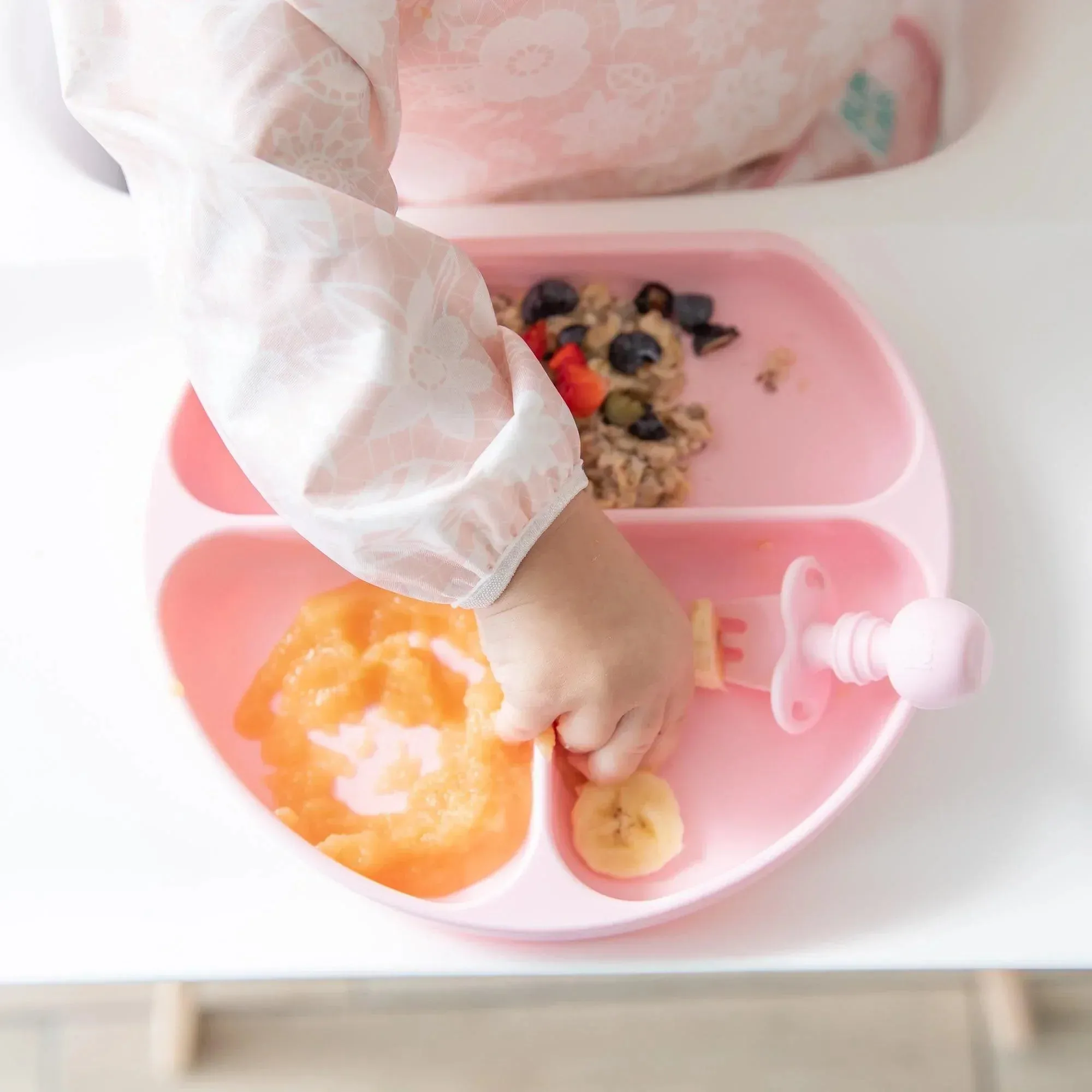 Silicone Grip Dish: Pink