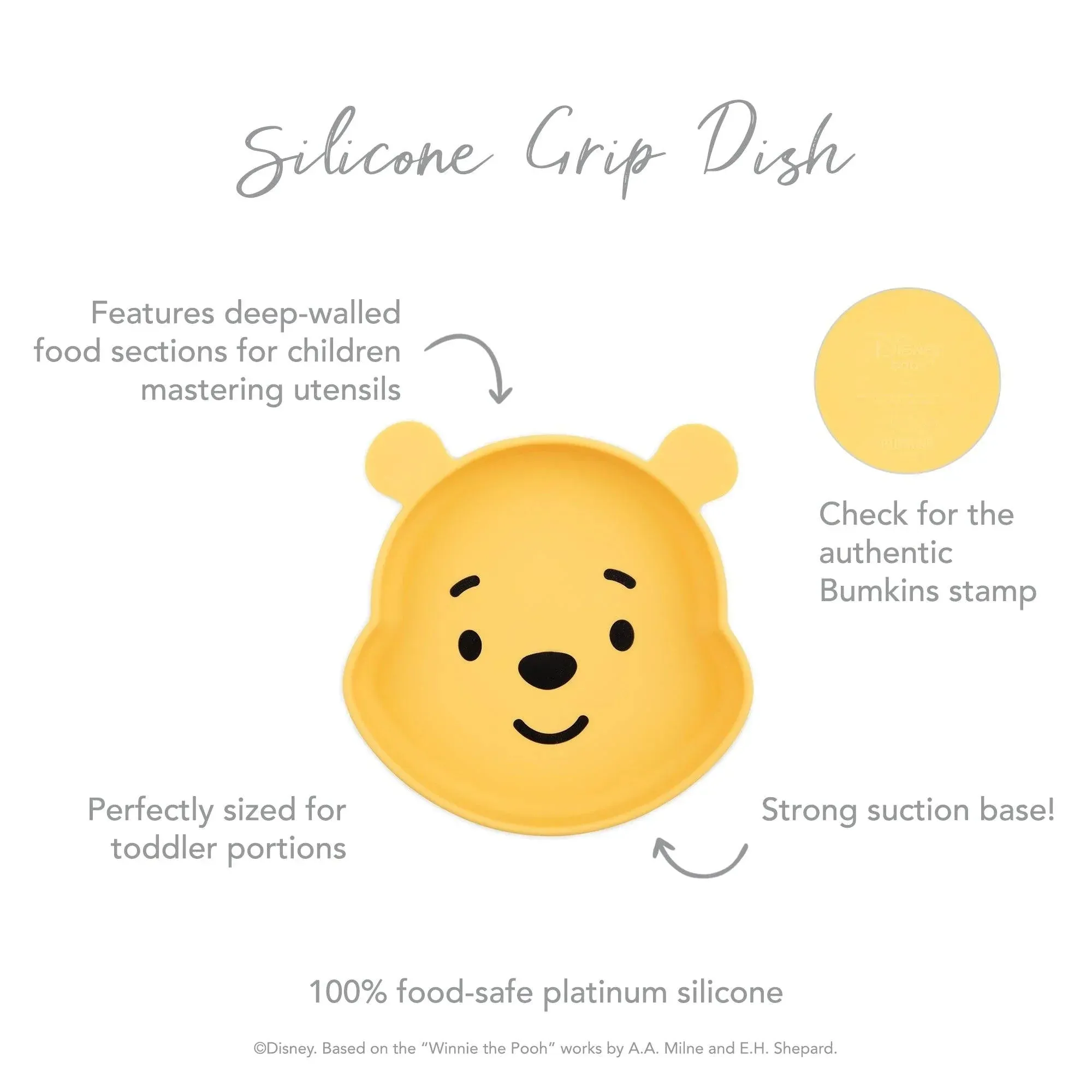 Silicone Grip Dish: Winnie The Pooh