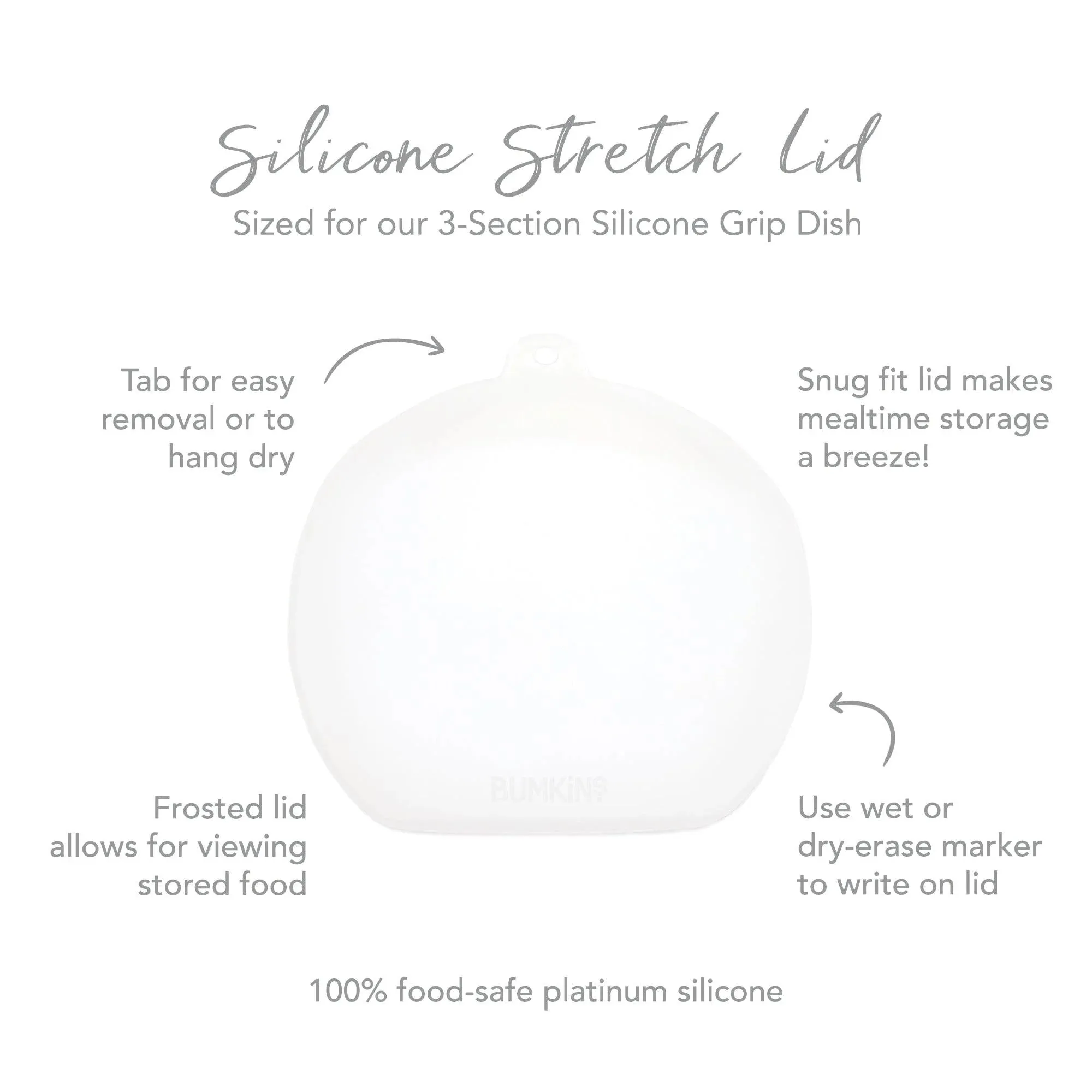 Silicone Grip Dish with Lid (3 Section): Lavender