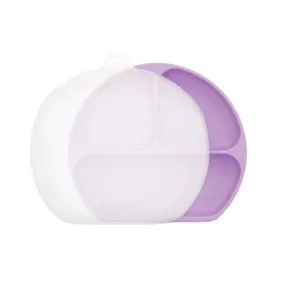 Silicone Grip Dish with Lid (3 Section): Lavender