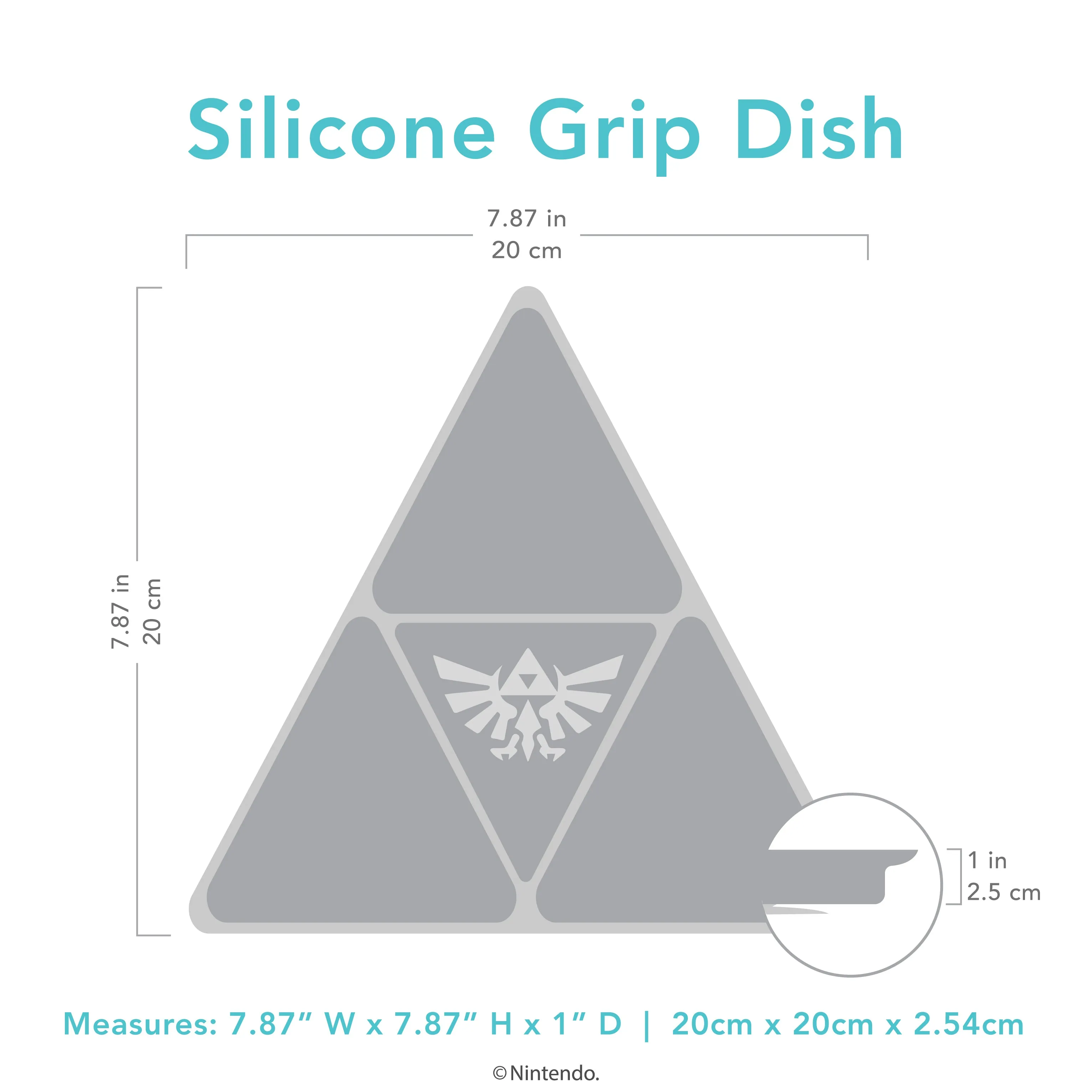 Silicone Grip Dish: Zelda Triforce