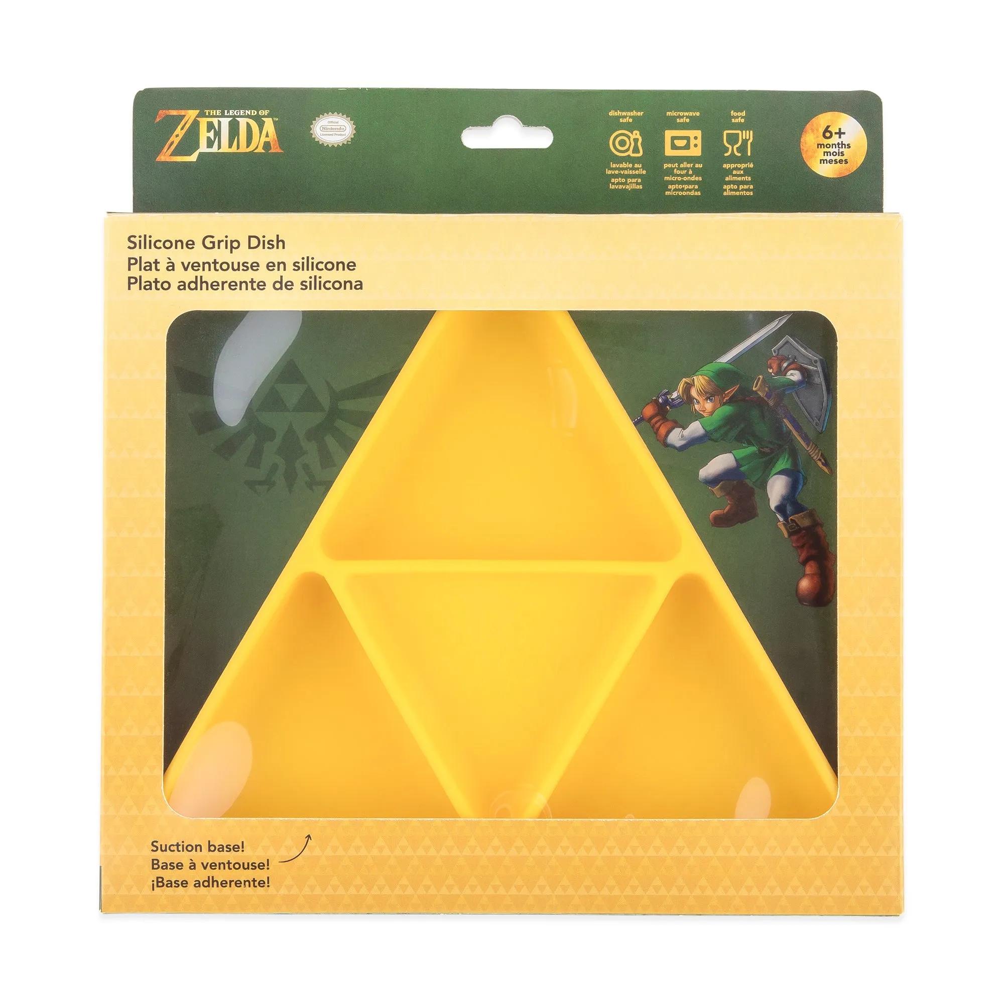 Silicone Grip Dish: Zelda Triforce