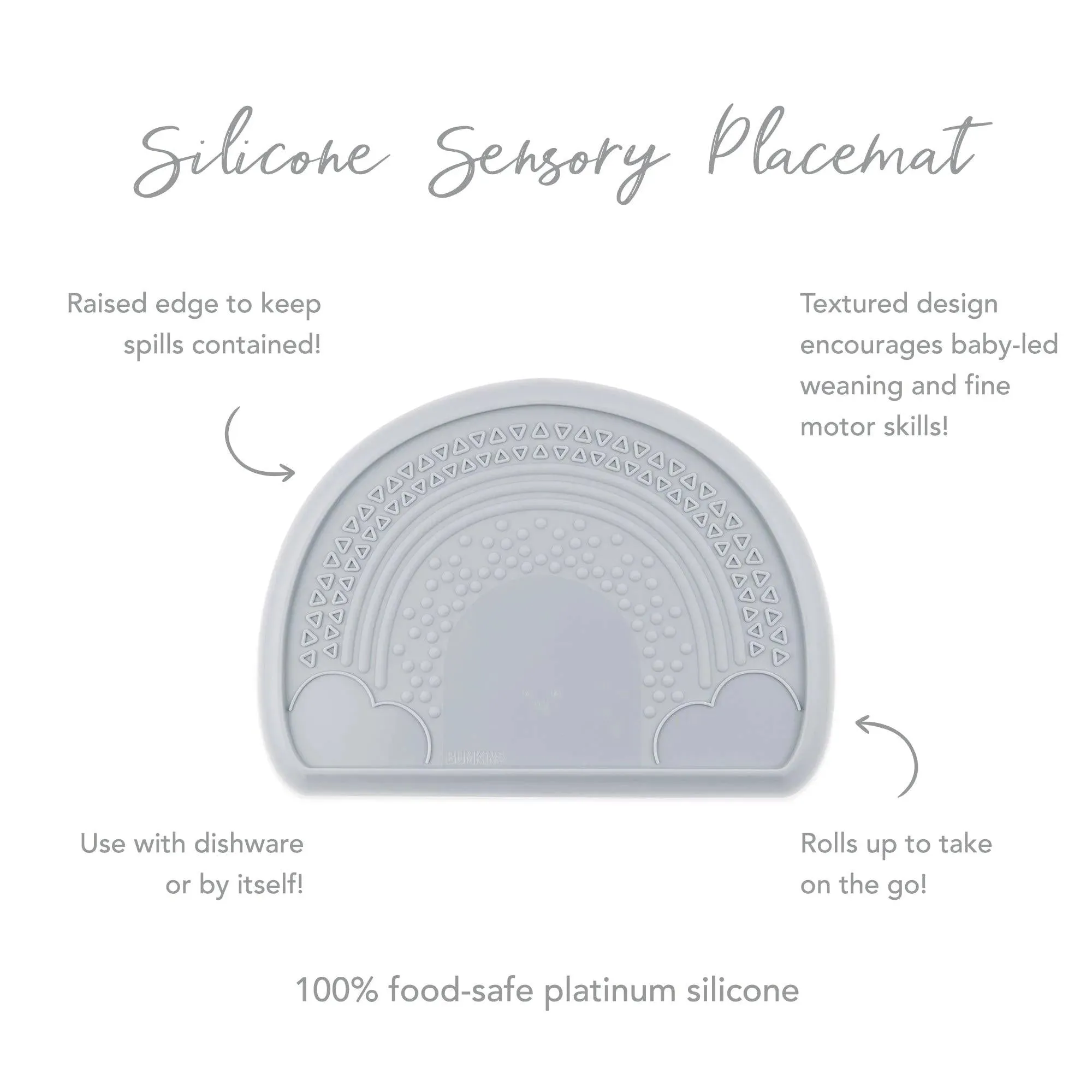 Silicone Sensory Placemat: Gray