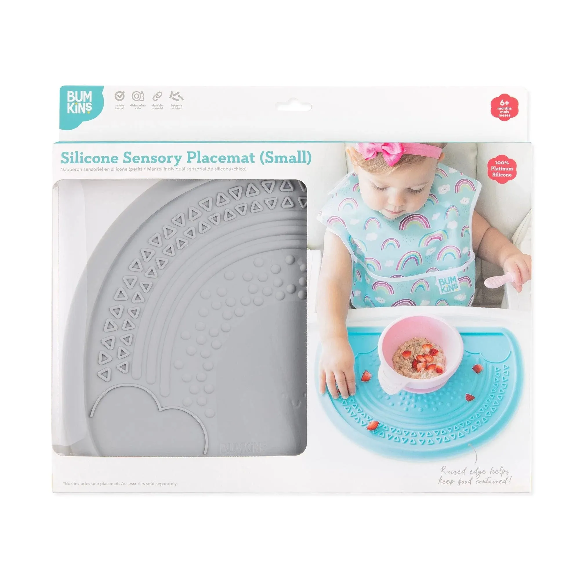 Silicone Sensory Placemat: Gray