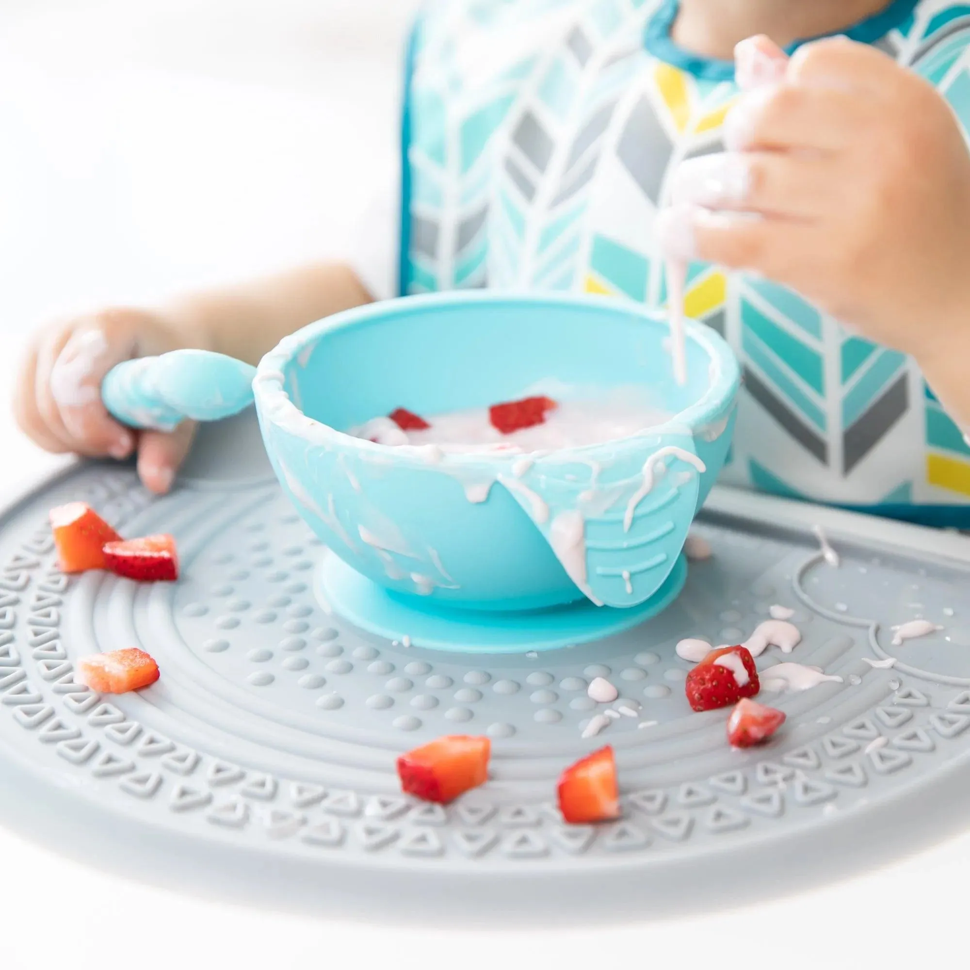 Silicone Sensory Placemat: Gray