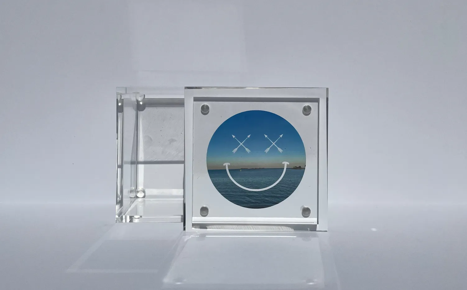 Smiley Face- Lucite Box