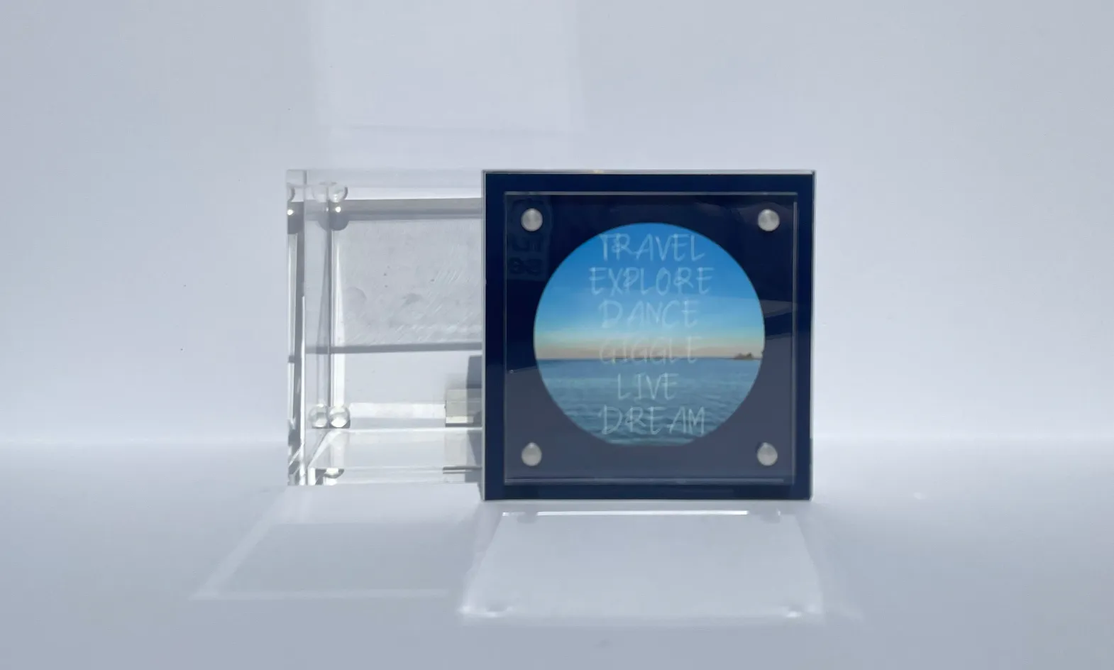 Smiley Face- Lucite Box