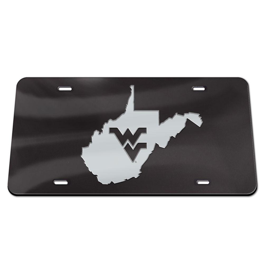 STATE LICENSE PLATE BLACK W/ CHROME ACRYLIC