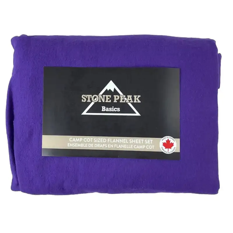 Stone Peak Cot Sized Flannel Sheet Sets