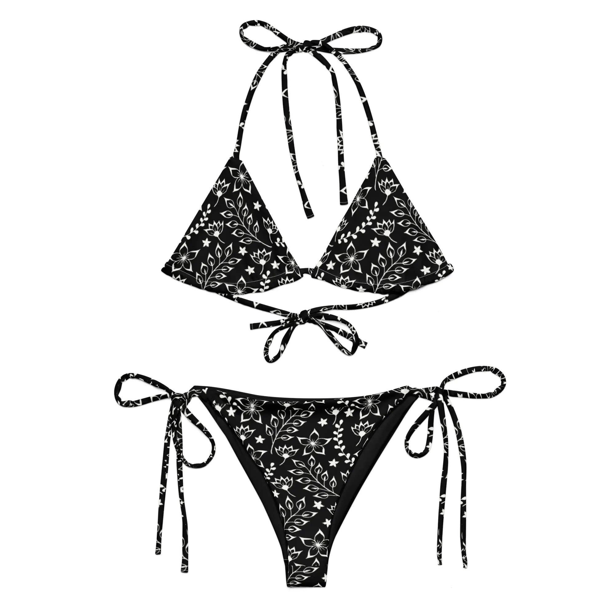 STRING BIKINI SET ECO -GARDEN PARTY MIDNIGHT