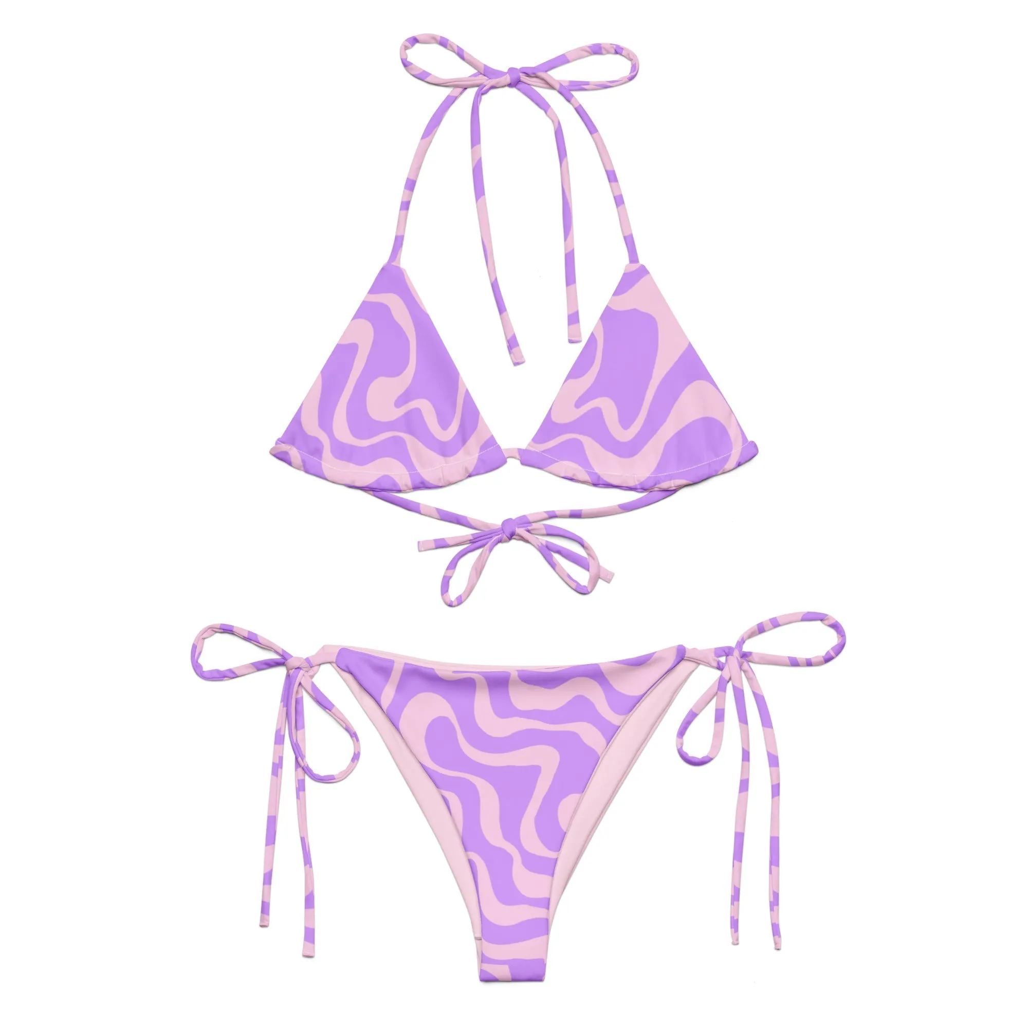 STRING BIKINI SET ECO -PURPLE SWIRLSA