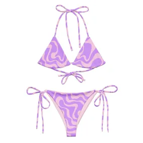 STRING BIKINI SET ECO -PURPLE SWIRLSA