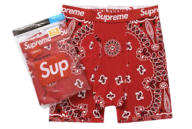 Supreme Hanes Bandana Boxer Briefs (2 Pack) Red