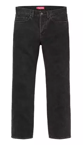 Supreme Stone Washed Slim Jean Black