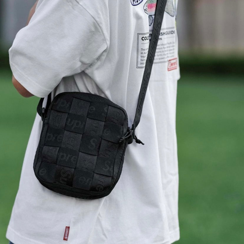 Supreme Woven Sling Bag Black