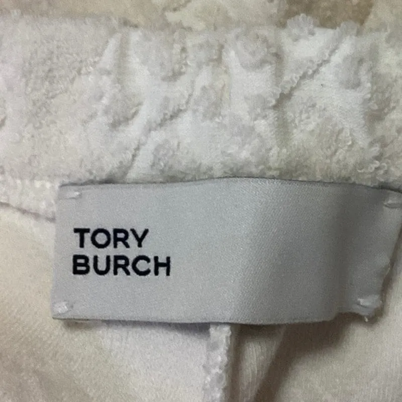 Tory Burch Women's White Pull On High Rise Activewear Towel Terry Short Size XS