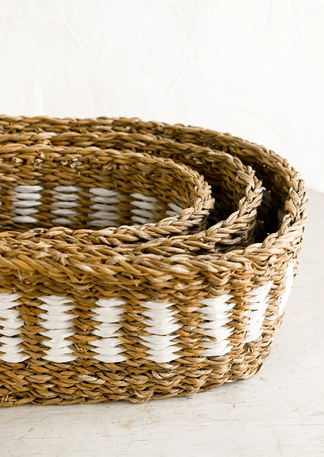 Weave Stripe Storage Basket