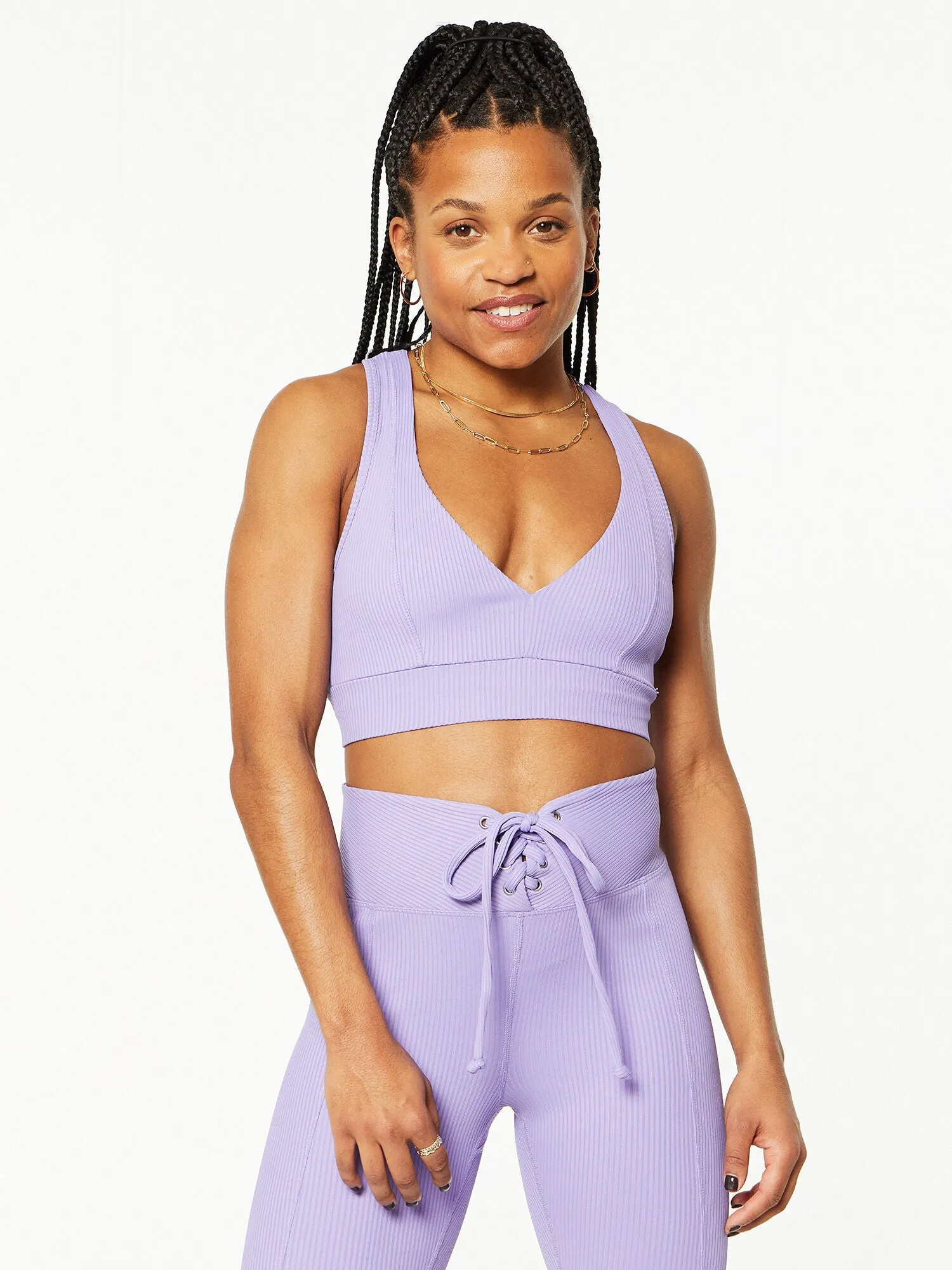 Year of Ours | Ribbed Tess Bra | Purple